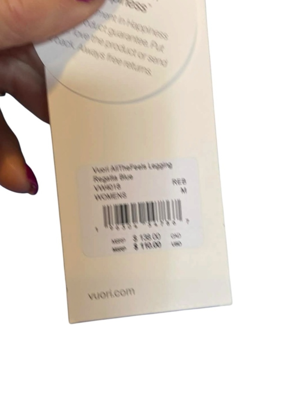 NWT Vuori all the feels leggings & bra set REGATTA BLUE Size M - Picture 5 of 6